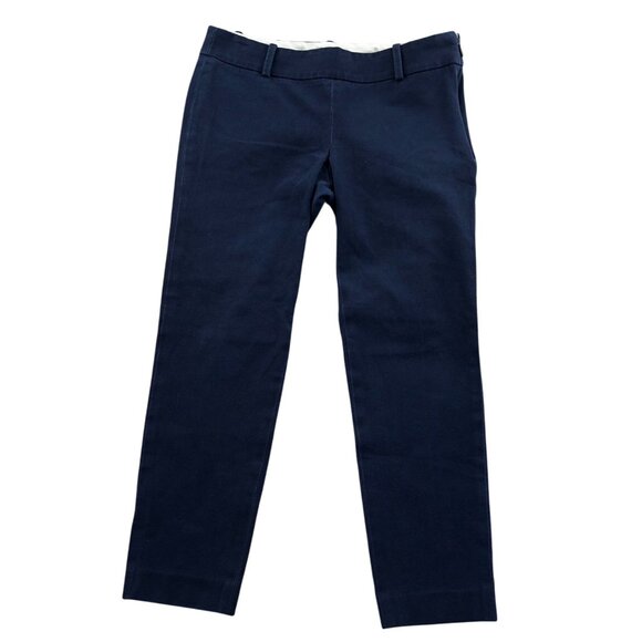 J.Crew Pants - J.Crew Womens Dress Pants Size 2 Stretch Chino Flat Front Slim Straight Leg Blue